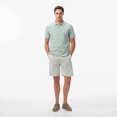 Nautica Erkek Gri Regular Fit Su İtici Şort