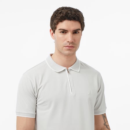 Nautica Erkek Gri Regular Fit Polo Yaka T-Shirt