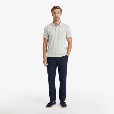 Nautica Erkek Gri Regular Fit Polo Yaka T-Shirt
