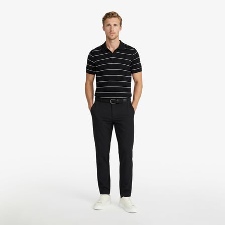 Nautica Erkek Siyah Slim Fit Su İtici Pantolon