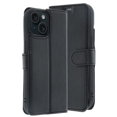 Apple iPhone 15 Trend S Plus Kapaklı Kılıf - Siyah