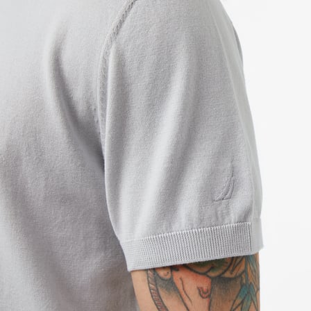 Nautica Erkek Gri Regular Fit Kısa Kollu Triko