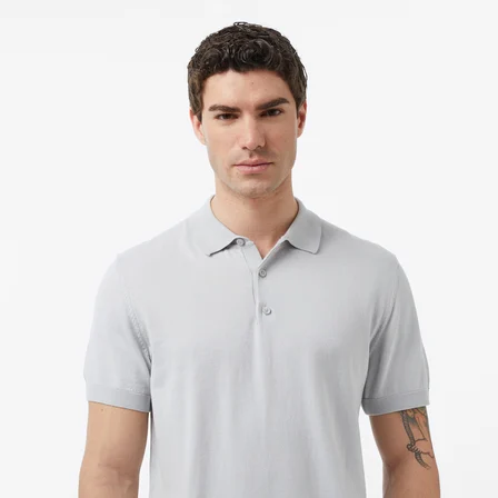 Nautica Erkek Gri Regular Fit Kısa Kollu Triko