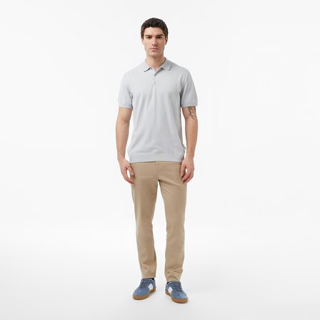 Nautica Erkek Gri Regular Fit Kısa Kollu Triko