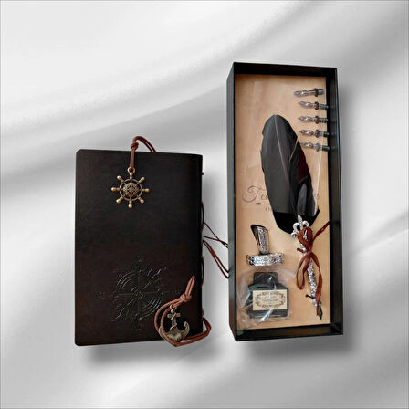 Deri Defter Ve Kalem Seti (Özel İşleme Ve Tasarım)