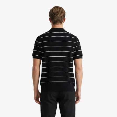 Nautica Erkek Siyah Regular Fit Kısa Kollu Çizgili Triko