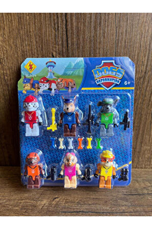 6'lı Figür Seti Leg0 Uyumlu Paw Patrol Figürleri 18 Parça Figür