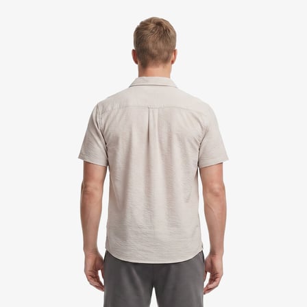Nautica Erkek Gri Regular Fit Kısa Kollu Gömlek