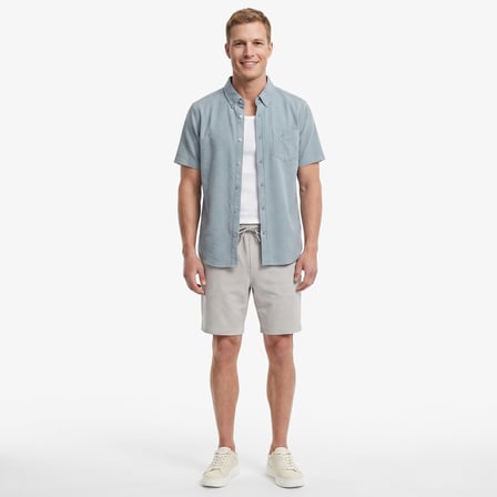 Nautica Erkek Yeşil Regular Fit Kısa Kollu Gömlek