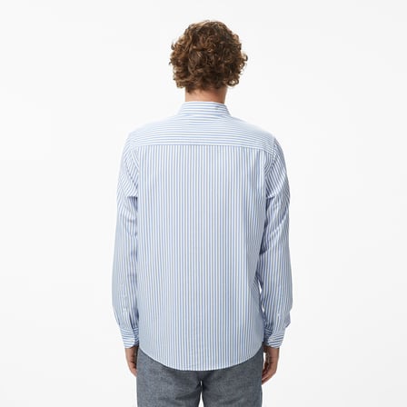 Nautica Erkek Mavi Regular Fit Çizgili Gömlek