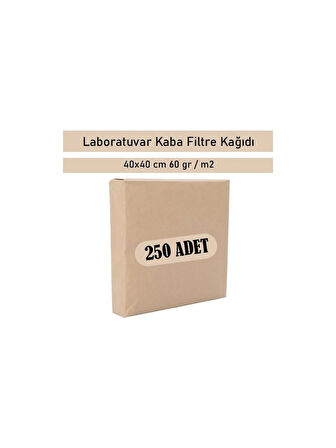 Laboratuvar Kaba Filtre Kağıdı, Laboratuvar Süzgeç Kağıdı 40X40 cm 60 Gr/m2 250 Adet