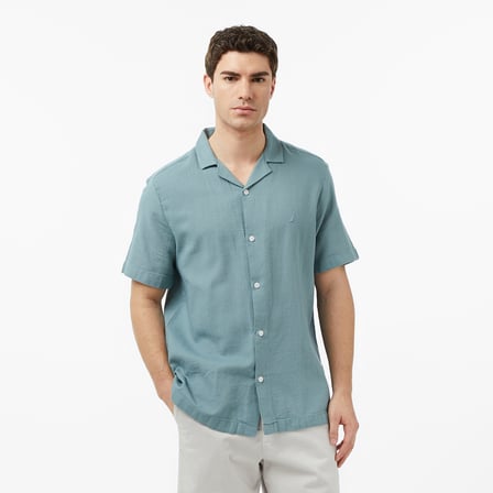 Nautica Erkek Yeşil Regular Fit Kısa Kollu Gömlek