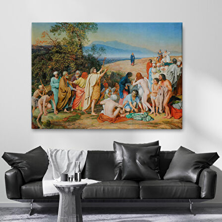 İsa'nın İnsanlara Görünüşü Tablosu - Aleksander Ivanov - The Apparition of Christ to the People-6539