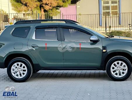 Dacia Duster Krom Cam Çıtası 4 Kapı 2018 Ve üzeri Paslanmaz Çelik