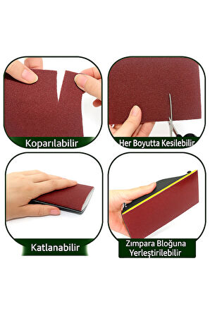 14x50 cm Su Zımpara 100 Kum İnce Yüzey Zımpara Kağıdı Suya Dayanıklı Ahşap Metal Plastik