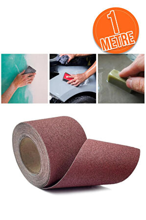 14x100 cm Su Zımpara 120 Kum İnce Yüzey Zımparalama Kağıdı Suya Dayanıklı, Ahşap Metal Plastik