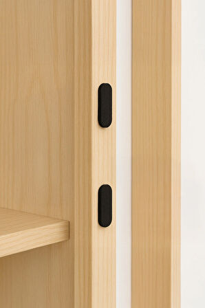 60'lı Yapışkanlı Siyah Eva Dolap Çekmece Kapağı Ses Stoperi Tamponu Koruyucu Engelleyici 22 mm Oval