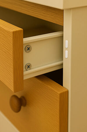 30'lu Yapışkanlı Beyaz Eva Dolap Çekmece Kapağı Ses Stoperi Tamponu Koruyucu Engelleyici 22 mm Oval