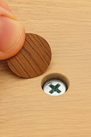 Yapışkanlı Yapıştırma Vida Tapası Tıpası Antik Çam Vida Kapatıcı Kapağı (100 Adet)