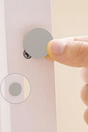 Yapışkanlı Yapıştırma Vida Tapası Tıpası Gri Vida Kapatıcı Kapağı (50 Adet)