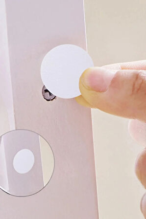 Yapışkanlı Yapıştırma Vida Tapası Tıpası Beyaz Vida Kapatıcı Kapağı (50 Adet)