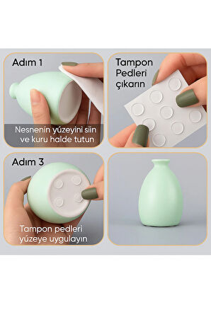 112’li 14Mm Yapışkanlı Şeffaf Silikon Ses Stoperi Dolap Çekmece Tamponu Koruyucu