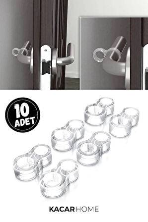 10 Adet Silikon Kapı Stoperi Tamponu Şeffaf Kapı Kolu Stopu Durdurucu Tutucu Sessiz Stop
