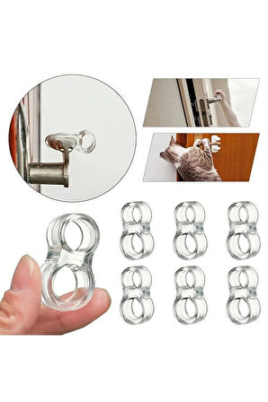 10 Adet Şeffaf Kapı Durdurucu Silikon Kapı Pencere Kolu Tutucu Kapı Kolu Tamponu