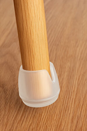 24 Ad 32 Mm Şeffaf Silikon Masa Sandalye Pabuç Kaydırmaz Koltuk Zemin Koruyucu Çizdirmez Ayak Kılıfı