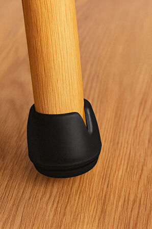 25 Mm 16 Adet Pvc Masa Sandalye Profil Ayak Pabucu Sessiz Yumuşak Zemin Koruyucu Siyah