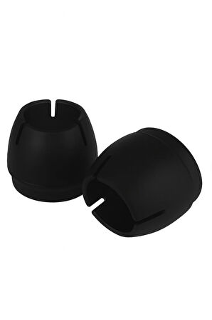 16 Adet Siyah 21 Mm Pvc Sandalye Profil Ayak Pabucu Sessiz Yumuşak Sandalye Zemin Koruyucu