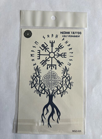 Mistik 4 adet Birden3 hafta Kalıcı  Geçici yapıştırma Dövme 18x11 cm