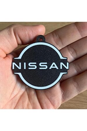 Nissan Logo Siyah Beyaz Anahtarlık