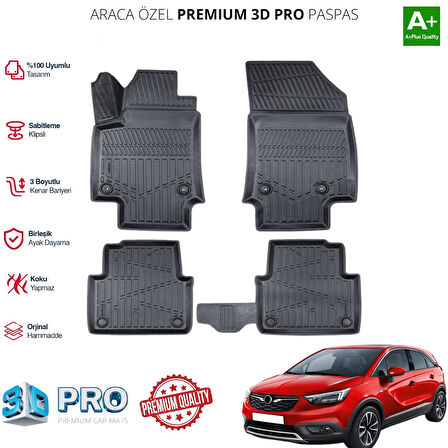 OPEL CROSSLAND X ARACA ÖZEL 3D PASPAS 2017 2018 2019 2020 2021 2022