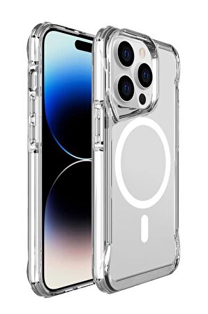 iPhone 14 Pro Uyumlu Magsafe Şarj Özellikli Kamera Çıkıntılı T-Max Magsafe Kapak