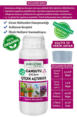 Çiçek Açan Süs Bitkileri İçin Can Suyu Bitki Besini Organik Sıvı Bitki Gübresi 500ML