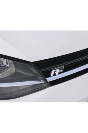 Siyah R Lıne Metal Krom- Yapıstırmalı Logo Golf Jetta Passat Polo