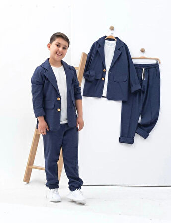 Erkek Çocuk Keten Takım