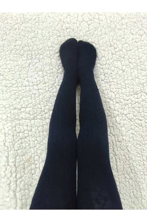 Triko Kumaş Karina Kız Çocuk Lacivert Külotlu Çorap