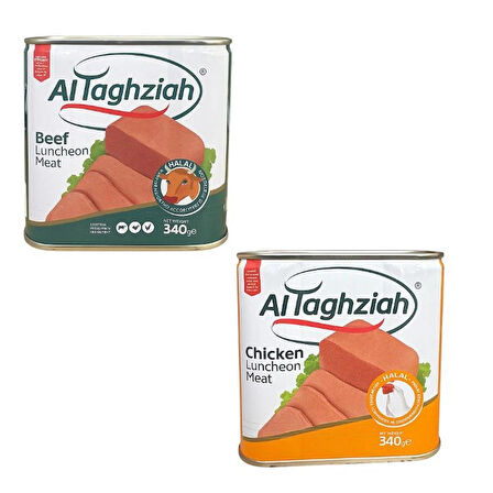 AL TAGHZIAH CHİCKEN LUNCHEON MEAT (TAVUK SALAM) 340 GR + BEEF LUNCHEON MEAT (ET SALAM) 340 GR