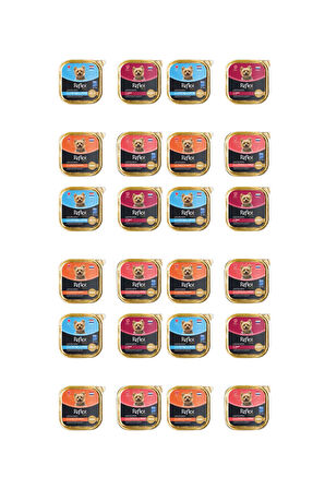 Karışık Pate Köpek Yaş Maması Konserve Alutray 85 Gr X 24 Adet