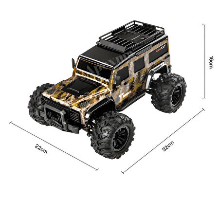 2.4GHz Uzaktan Kumandalı 50 Km Hız Yapan 1:16 Ölçek 4x4 Off-Road Arazi Aracı - Kumandalı Rc Araba