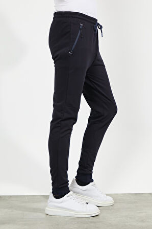 Erkek Lacivert Paçası Lastikli Eşofman Altı