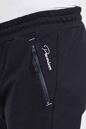 Erkek Lacivert Paçası Lastikli Eşofman Altı