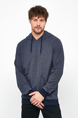 Erkek Sweatshirt Kapüşonlu Cepli Regular Fit
