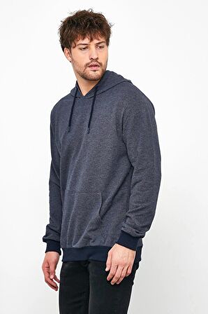 Erkek Sweatshirt Kapüşonlu Cepli Regular Fit