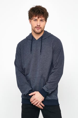Erkek Sweatshirt Kapüşonlu Cepli Regular Fit