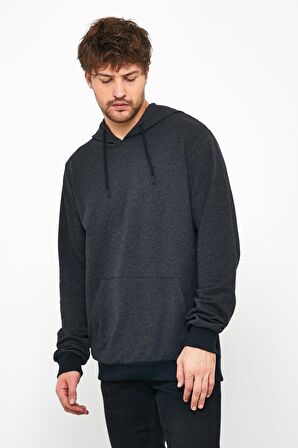 Erkek Sweatshirt Kapüşonlu Cepli Regular Fit