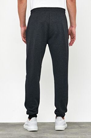 Erkek İçi Polarlı Slim Fit Paça Lastikli Jogger Eşofman Altı