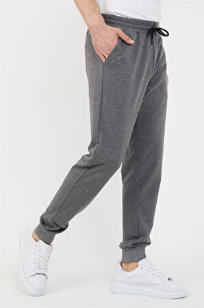 Erkek Paça Ribanalı Eşofman Altı Antrasit